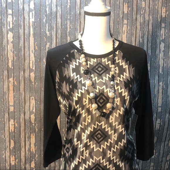 NWT LuLaRoe Randy - Black Grey White - Size Small - Picture 6 of 8